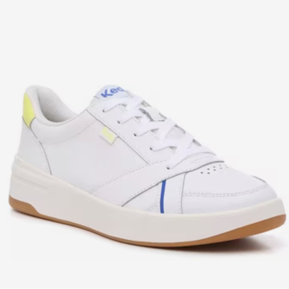 Keds The Pickleball Sneakers (White, Yellow & Blue Highlights- New without tag